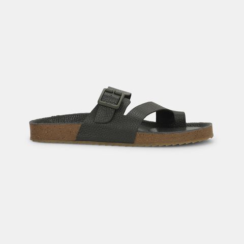 BATA OLIVE SLIPPERS FOR MEN